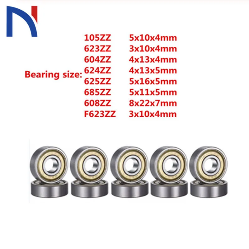 Metall Geschirmt Kugellager Lauflager 604z 4x12x4mm 25 Pcs 604zz