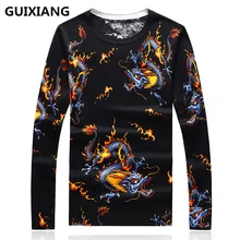 GUIXIANG Осенние новые мужские Модные Повседневные свитера с круглым вырезом вязаные мужские свитера высокого качества шерстяной свитер мужской размер M-4XL
