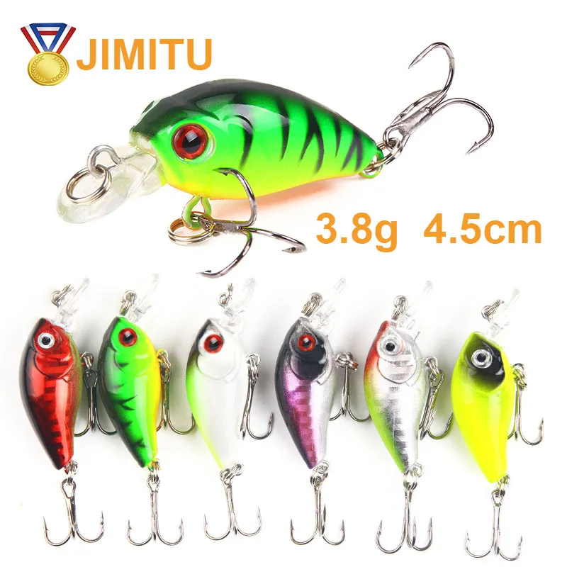 

1Pcs Minnow Fishing Lure 4.5cm 3.8g 3D Eyes Crankbait Wobblers Artificial Plastic Hard Bait peche Fishing Tackle jerkbait
