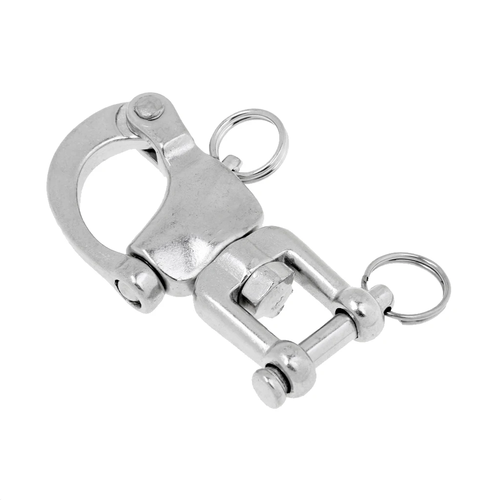 Snap Swivel 304 Stainless Steel Shackle Marine Boat Sail Hardware 6.8 x 3 cm Heavy duty high strength swivel snap shackle hook
