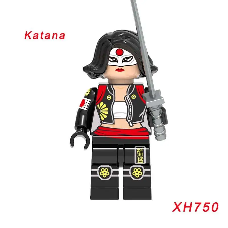 Xh750 отряд самоубийц Katana parademon зеленый Фонари Мощность девушка супер героя строительные блоки игрушки Детский подарок игрушки одной продажи