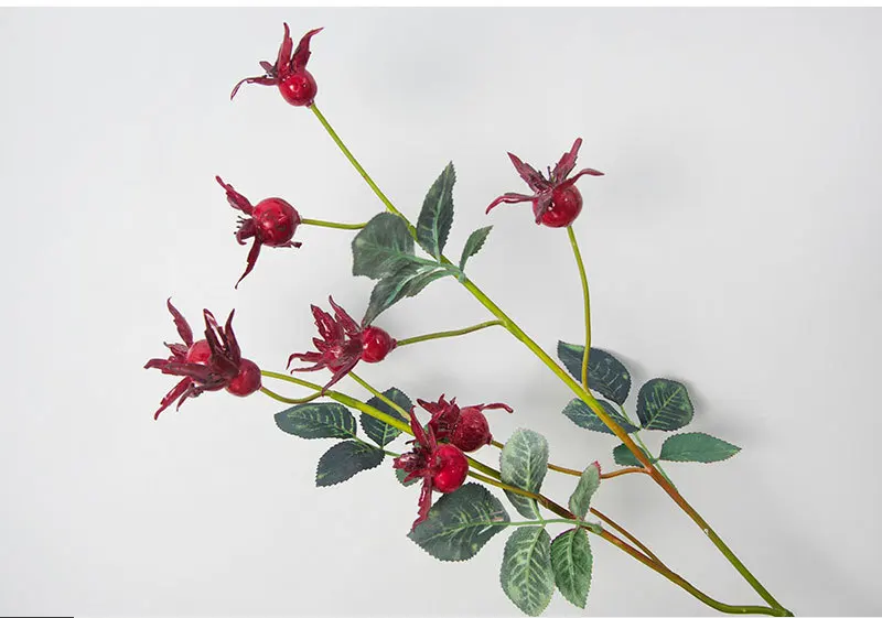 Искусственные цветы fructus rosae, пластиковые розы, шиповник, декоративные цветочные украшения