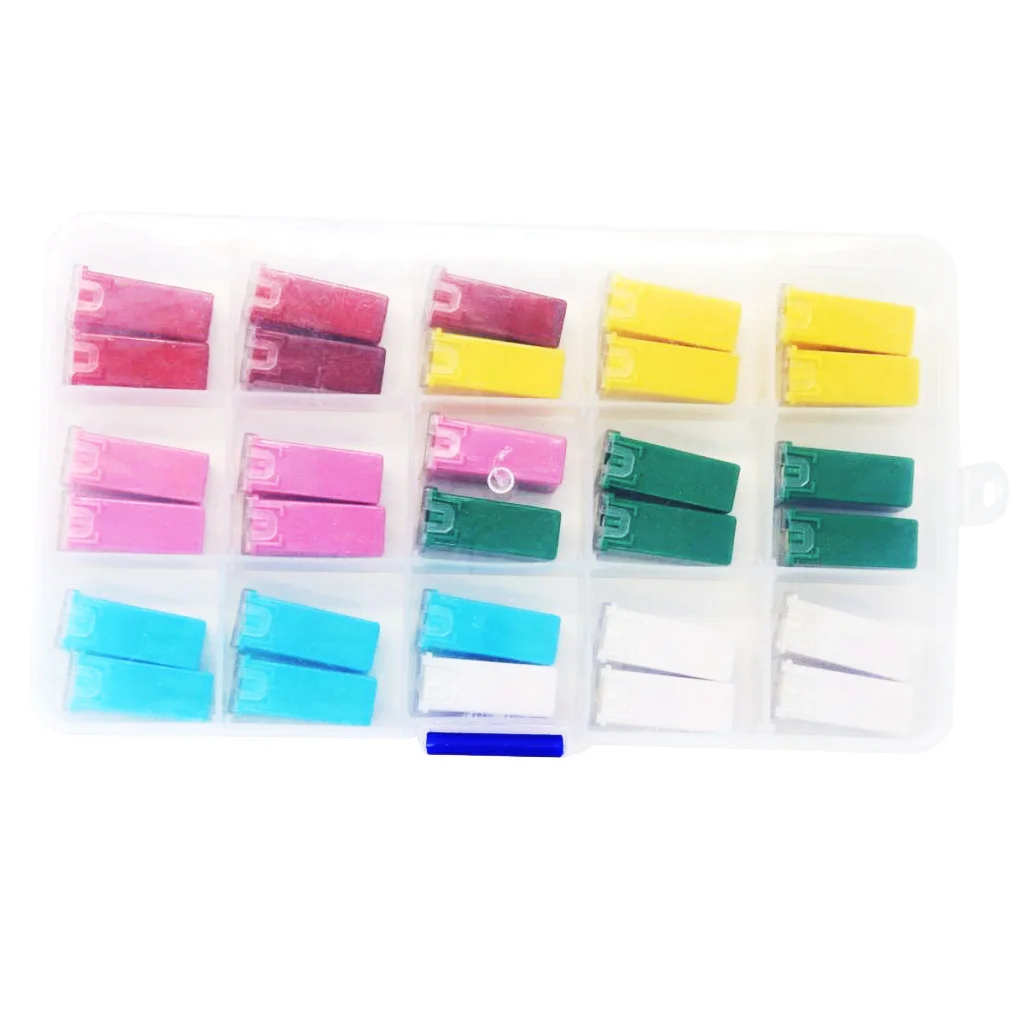 30pcs Car 32V F2828-Z JCASE Box Shaped Fuse Kit 20A 25A 30A 40A 50A 60A