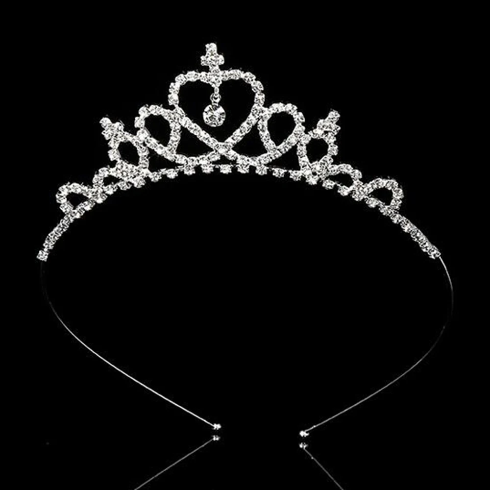 carddoor Sparkling Tiara Crown Bridal Flower Girls Children Crystal Rhinestone Wedding Hairbands Pageant Prom Hair Accessories