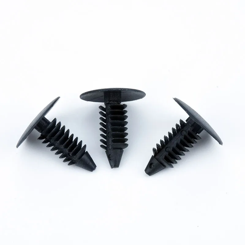 

50Pcs Auto Fastener fit 8mm Hole Nylon Car Clips Fender Bumper Shield Retainer Plastic Rivet ForGM Ford Chrysler Automobile