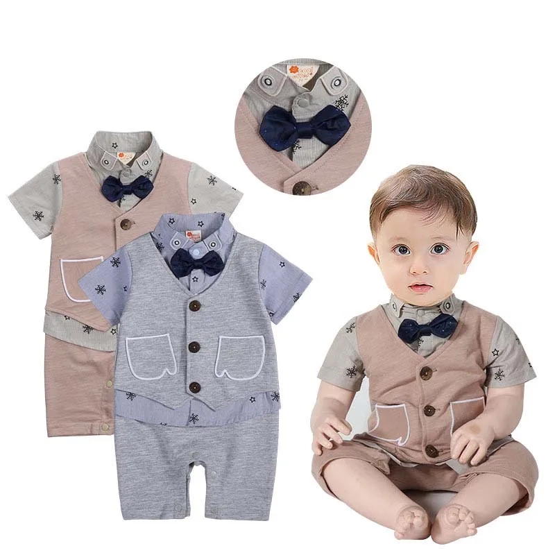 

JXYSY Toddler Baby Rompers Spring New baby born clothes boys jumpsuit 2019 Autumn Gentleman cotton funny baby boys clothes sets