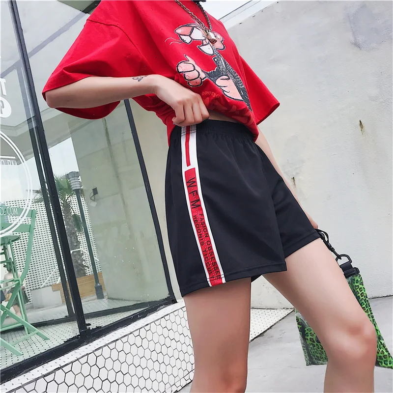 6 моделей летние высокой талией harajuku Шорты уличная мода уличная повседневные шорты женская одежда Большие размеры - Цвет: 08