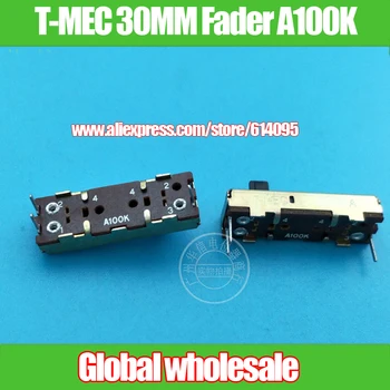 

8pcs T-MEC 30MM Sliding Fader Single Potentiometer A100K / Handle Length 5MM