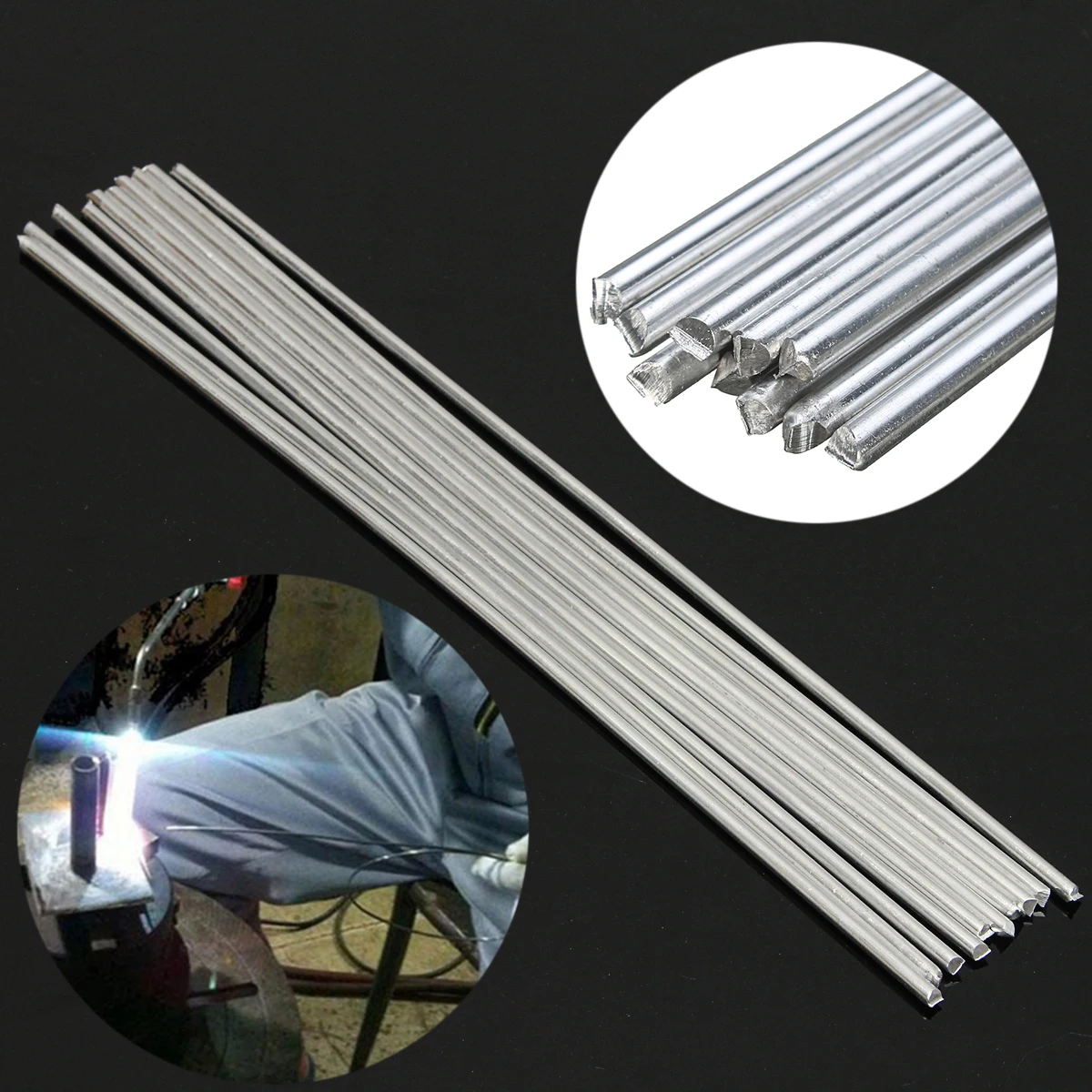 10pcs/set Aluminum Alloy Welding Rod Low Temperature Metal Soldering Brazing Wire Solder TIG Filler Rods Repairing Welding Rods