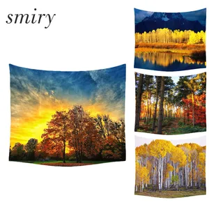 Smiry бренд гобелен великолепные лесной пейзаж красивые стены Книги по искусству гобелен 130 см x 150 см Европа гостиная современные декоративные - изображение
