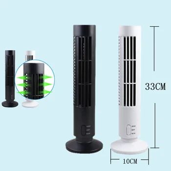 

Portable USB Vertical Bladeless Fan, Mini Air Condition Fan Desk Cooling Tower Fan for Home