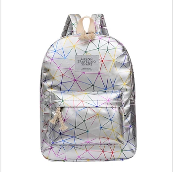 

Womens Girl Oxford Backpack Rucksack Travel Shoulder School Bag Bookbag Satchel Ladies Laser Geometric Travelling Backpacks