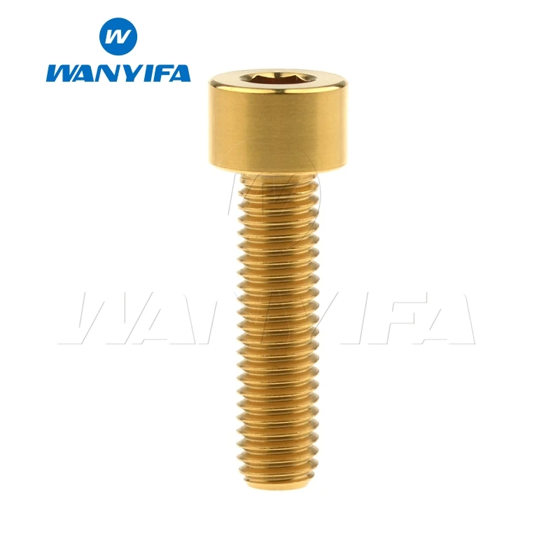 M8x30 Gold Wanyifa клеймо M8x15 20 25 30 35, 40 45 50 60 70 мм Винт С Титановым болтом для велосипедного тормоза - Цвет: M8x30 Gold