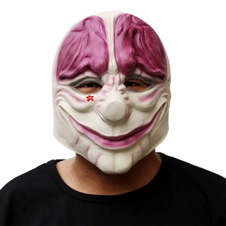 Payday 2 маски латекс Heist Даллас/Волк/цепи/Hoxton Косплей Хэллоуин Ужасы Клоун маскарад Косплей Карнавал костюм для мужчин