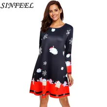2018 Autumn Women Christmas Dress 3XL Plus Size New Year Festival Long Sleeve Tree Snowman Print Vintage Winter Dress Ladies 2018 Autumn Women Christmas Dress 3XL Plus Size New Year Festival Long Sleeve Tree Snowman Print Vintage Winter Dress Ladies