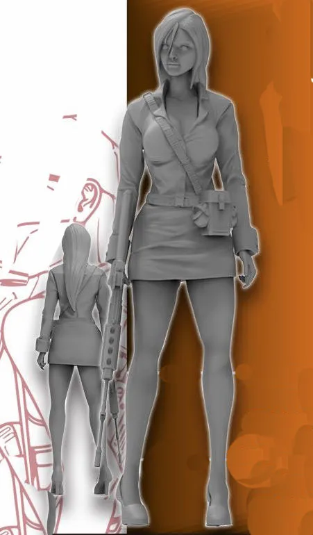 

1/35 Resin Figure Women Soldier 1pc Style III Model Kits