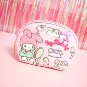 

Cartoon Hello Kitty My Melody Pu Makeup Bag Cosmetic Bag for Woman My Melody Storage Makeup Bag Girl Makeup Box for Girl Gift