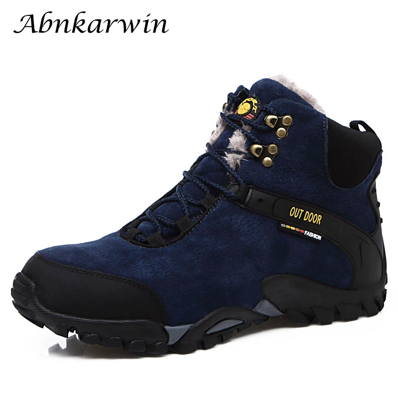 

Winter Autumn Outdoor Boots Men Shoes Male Adult Casual Ankle Rubber Anti-Skid Boots Men Snow Shoes Plus Size 38-46