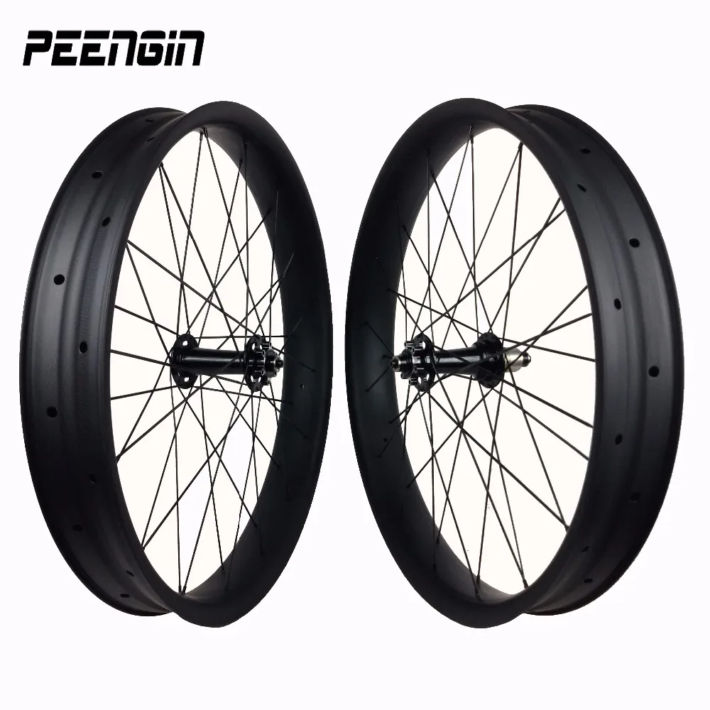 carbon clincher Fat 26" bike wheels snow 26 wheelset 80X25mm tubeless