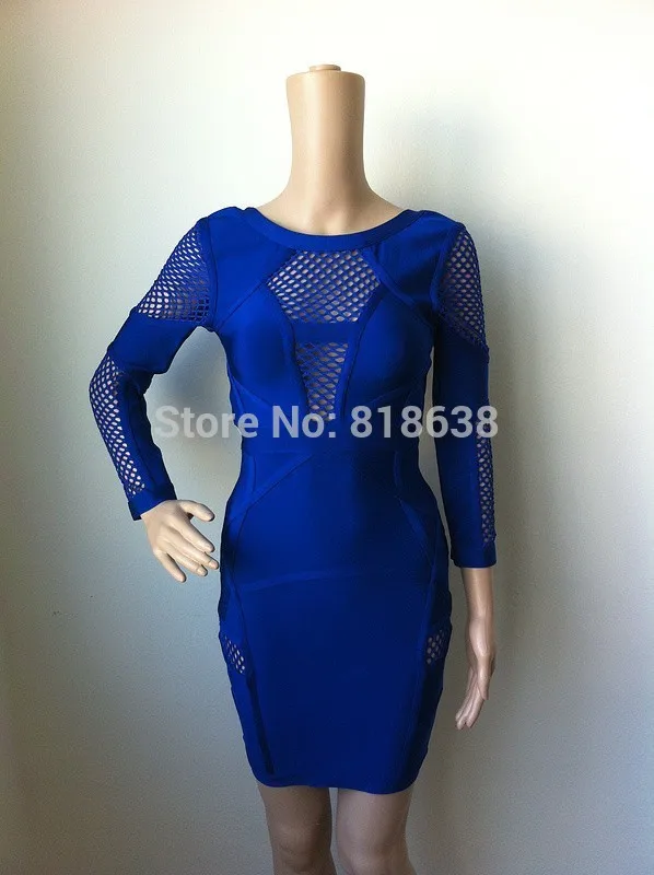 dresscelebrity hlen schwarz 2016 blau frauen bodycon verband backless gelb sexy kleider Langarm aush mesh sdtrBxhQC