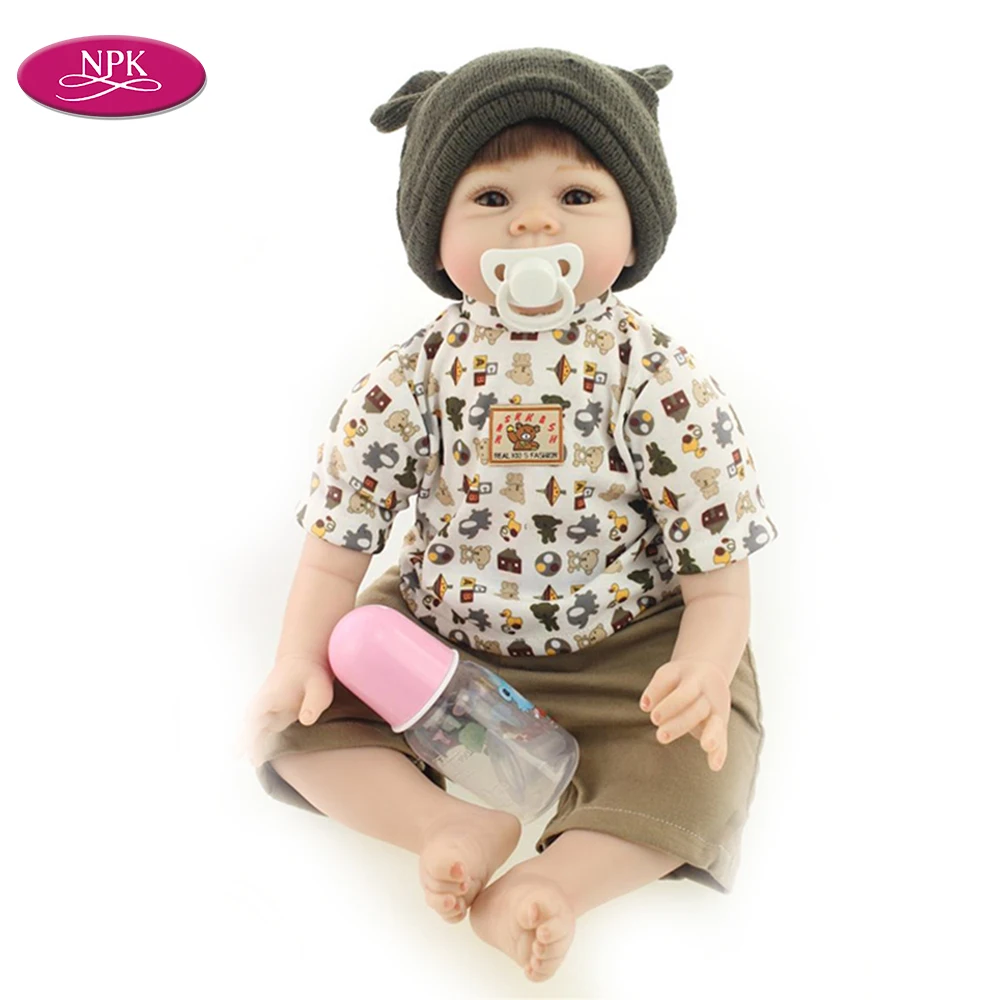 

NPK Silicone Reborn Baby Boys Doll Toy 55 CM Super Soft Newborn Babies Boy Fashion Doll 2019 Lifelike Baby Dolls Menino Juguetes