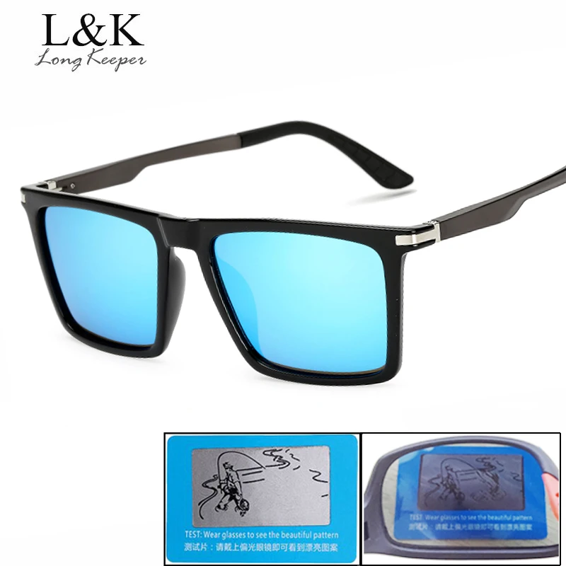 Long Keepe Men Polarized Sunglasses Men Safety Sun Glasses For Driving Goggles Unisex Square Eyewears UV400 Protection KP7035
