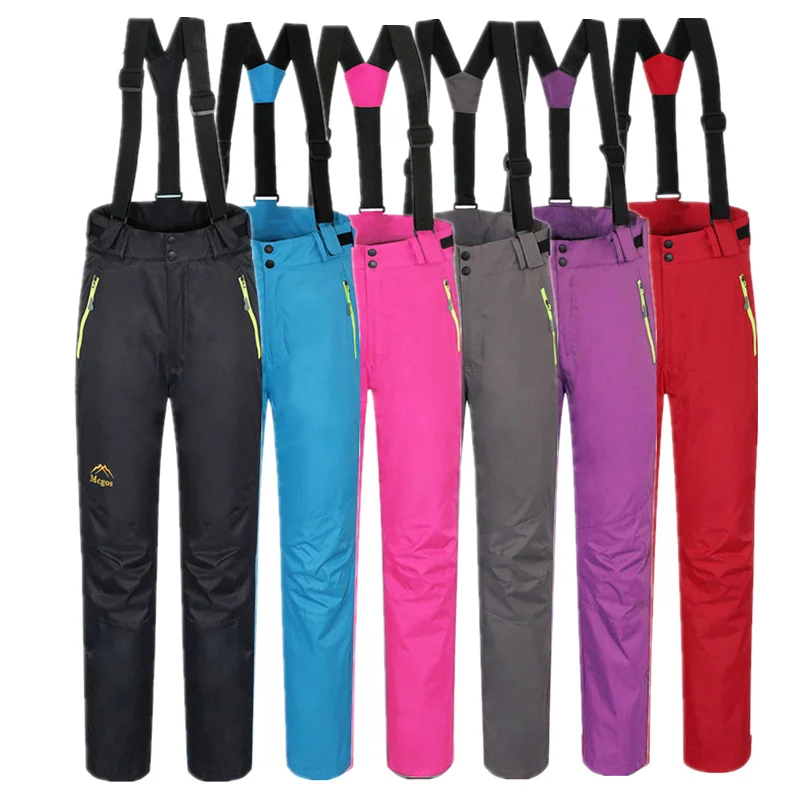 comprar RAY GRAÇA Inverno Calças De Esqui Das Mulheres À Prova D Água Esportes De Esqui Na Neve Snowboard Calças Suspensórios Destacável Forro de Lã Térmica