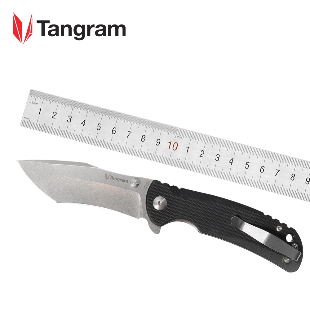 Online Gran cuchillo TANGRAM plegable para cacería, cuchillo G10 de supervivencia, navajas portátiles, cuchillo de calidad superior de acero inoxidable Acuto440c