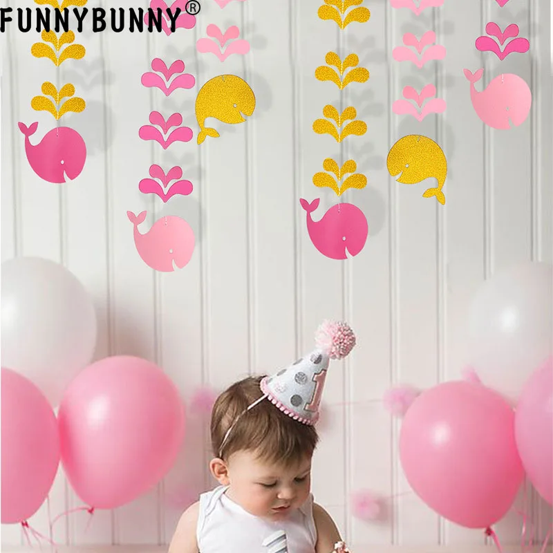 FUNNYBUNNY Милый Розовый Кит водные украшения морской ветер детский сад классная