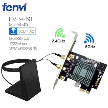 

Dual Band 2030Mbps Desktop Computer PCI-E Wireless Adapter 9260NGW WiFi + Bluetooth 5.0 MU-MIMO 9260AC Network Card Windows 10