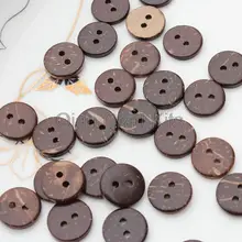 600 шт 12 мм круглые кокосовые кнопки из ракушек 2 отверстия в естественном цвете швейные пуговицы ручной работы