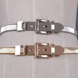 2018 модные ремни женские золотые и серебряные полностью металлические эластичная цепь пояс металлическая застежка пояс на пряжке