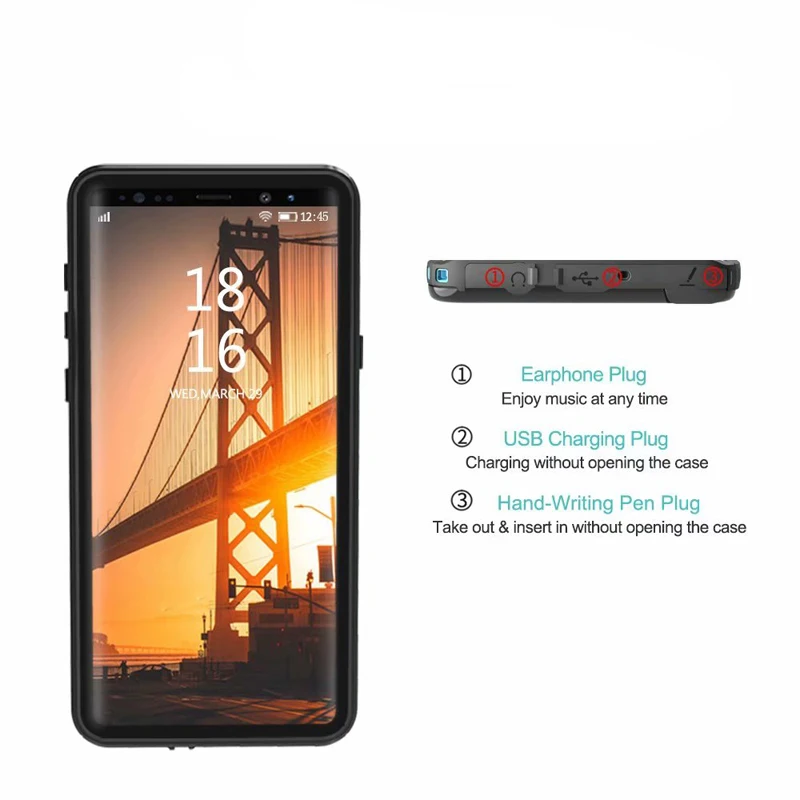 Водонепроницаемый чехол для samsung Note 9 8, Чехол IP68, защита от плавания, водостойкий держатель для дайвинга, чехол для samsung S9 S8 Plus, Открытый Чехол