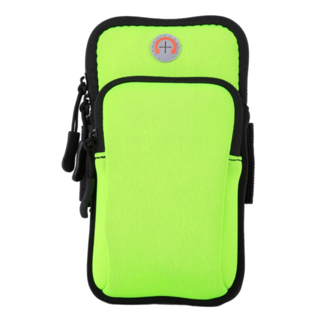 Твердый держатель для мобильного телефона для ежедневного бега, Спортивная, для спортзала, бега, износостойкая, водонепроницаемая сумка, нарукавная сумка-Органайзер - Цвет: Fluorescent Green