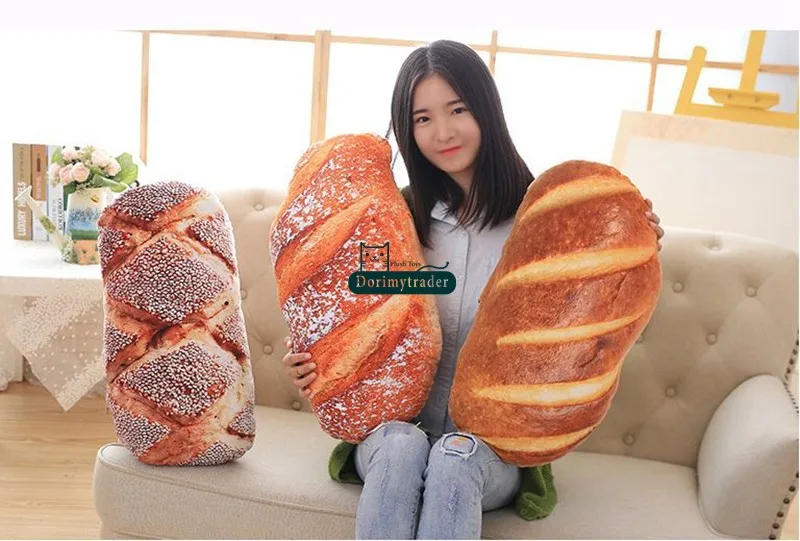 Dorimytrader 80cm Vivid Simulated Cartoon Bread Plush Pillow Cushion 31'' Cute Soft Stuffed  Bread Toy Doll Kids Gift DY60251 (15)