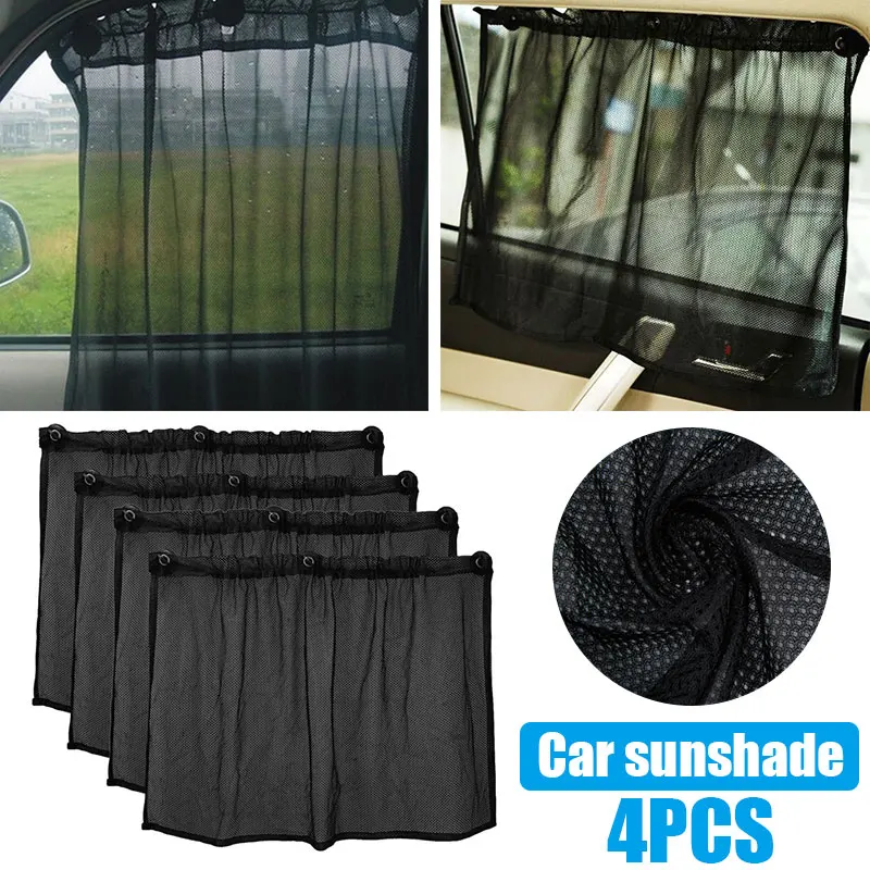 

Vehemo Mesh 4pcs Car Sunscreen Curtain Windshield Sunshade Auto Parts Durable UV Protection Side Window Car SunShade