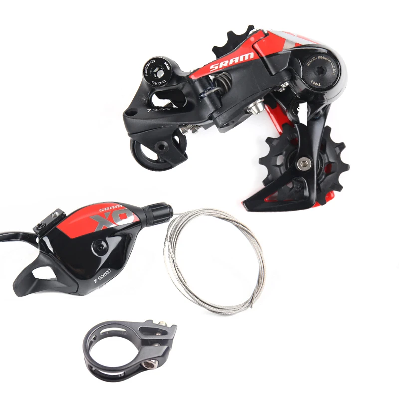 

2019 NEW SRAM X01 DH 1x7 7 Speed Groupset Trigger Shifter Lever Rear Derailleur SS Short Cage Mountain Bicycle Bike MTB Kit