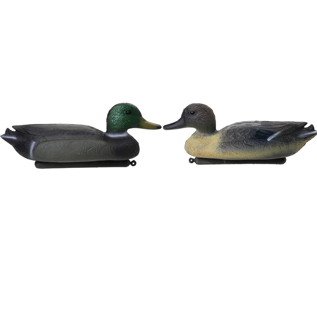 PE Durable Large Full Body Realistic Hunting Decoy Duck Male Mallard Fields Water Float Decoy with Green Head For Hunting Decoy