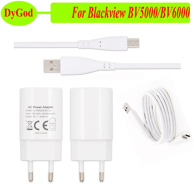DyGod для Blackview BV5000 Универсальный USB Быстрая Зарядка адаптер + Micro кабель Зарядное