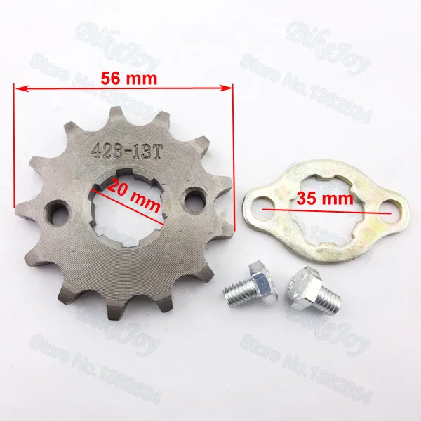 

428 13 T Tooth 20mm ID Front Engine Sprocket for CRF XR 50 70 KLX110 TTR Dirt Pit Bike ATV Quad Moped Buggy Scooter Motorcycle