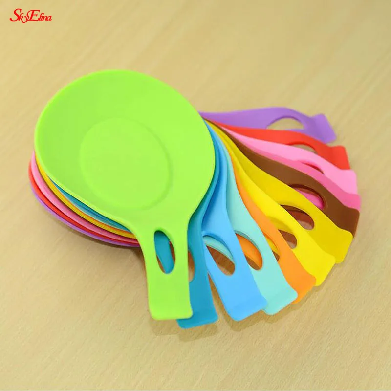 

1Pcs Silicone Spoon Insulation Mat eco gel Heat Resistant Placemat Drink Glass Coaster Tray stand spoon Pad Accessory 6zcf419