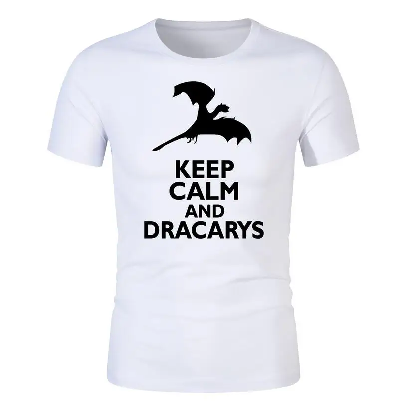 

Dracarys tshirt Game Of Thrones t shirt Brand T-Shirt harajuku Vintage Camisetas hombre Tshirt Men Women Dracarys Game shirt 3XL