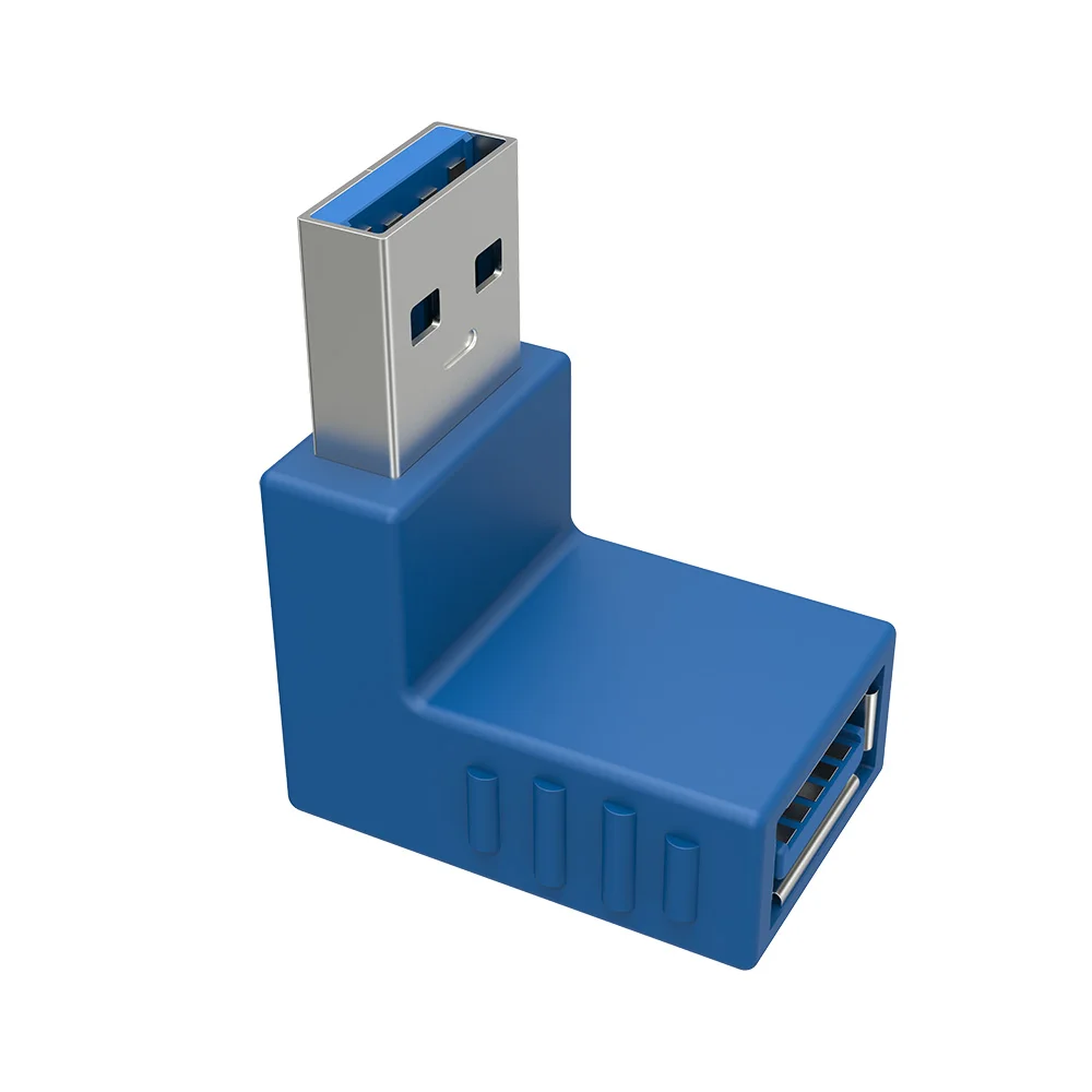 up 90 градусов USB 3,0 A папа-мама вертикальный левый правый вверх вниз угловой адаптер USB 3,0 M/F разъем для ноутбука ПК Компьютер синий - Цвет: up