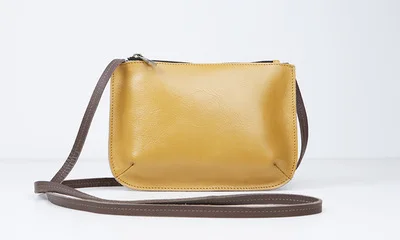 EMMA YAO женская кожаная сумка через плечо мини-сумка женская сумка корейская модная маленькая сумка - Цвет: Lemon Yellow