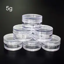 SAMBETTE 5 г круглая банка для косметики, контейнер для крема, пластиковая бутылка, пробная банка, контейнер для демонстрации 100 шт
