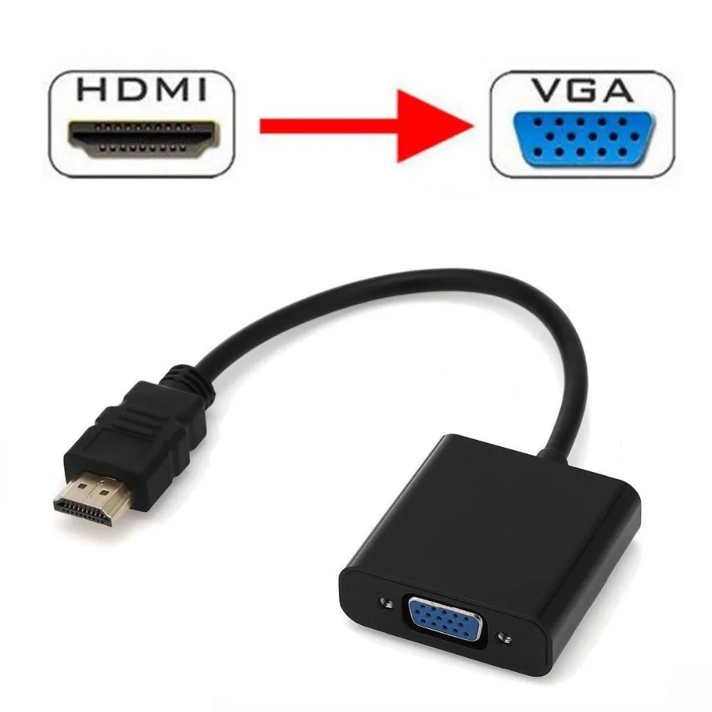 HDMI to VGA adapter Digital to Analog Video Audio Male to Female Converter Cable 1080p for PC Laptop Tablet Projector HDMI to VGA adapter Digital to Analog Video Audio Male to Female Converter Cable 1080p for PC Laptop Tablet Projector