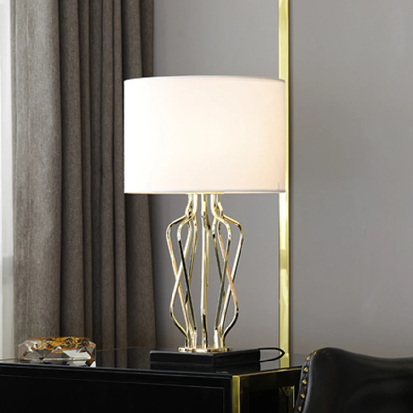 

Modern LED Marble Metal Table Lamp Lighting Nordic Living Room Bedside Bedroom Restaurant Study Fixtures Decoration Luminaire