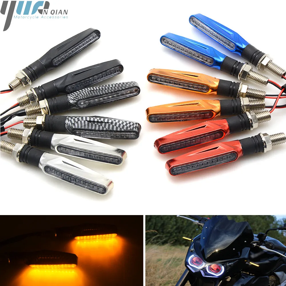 

Turn Signal Light Flexible Moto LED lights Universal flashers motocross light for yamaha YZF R1 R6 R125 FOR Honda GROM MSX125