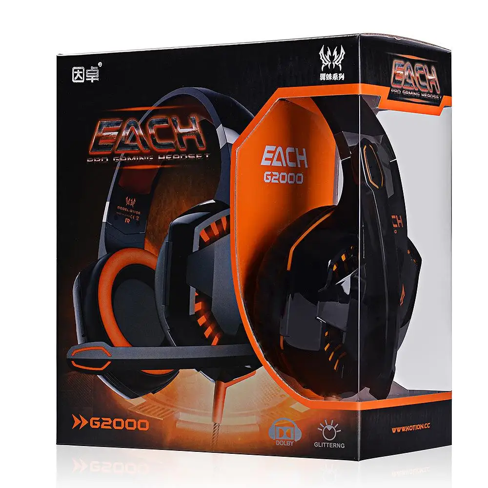 EACH G2000 Deep Bass Game Headphone Stereo Surrounded Over Ear Gaming
