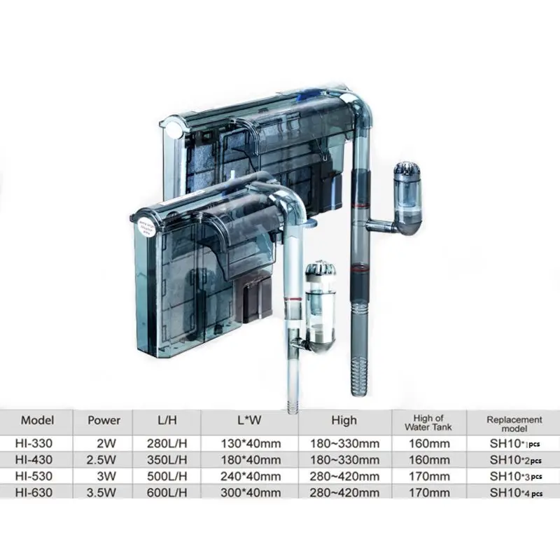 HI 330 430 530 630 фильтр Leecom водопад подвесной фильтр HI 330 430 530 630 с поверхностным скиммером